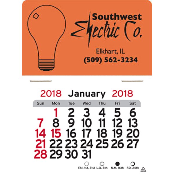 Light Bulb Peel N Stick Calendar 4AllPromos