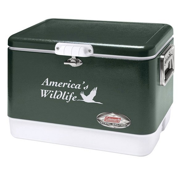 USA Made Coleman 54Qt Classic Steel Cooler Custom Cooler With Logo
