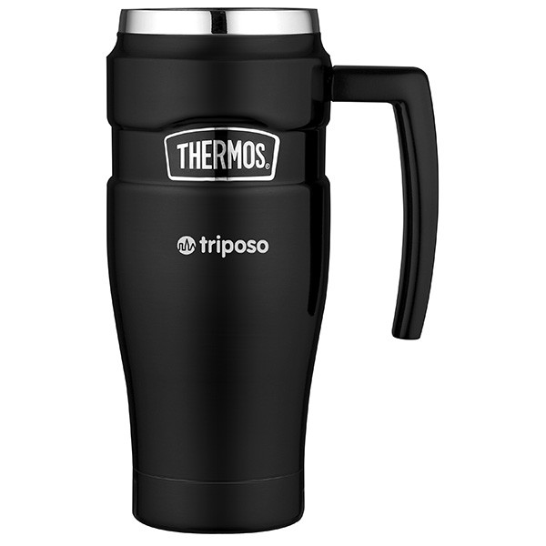Imprinted 16 oz Thermos® Travel Mug with Handle 4AllPromos