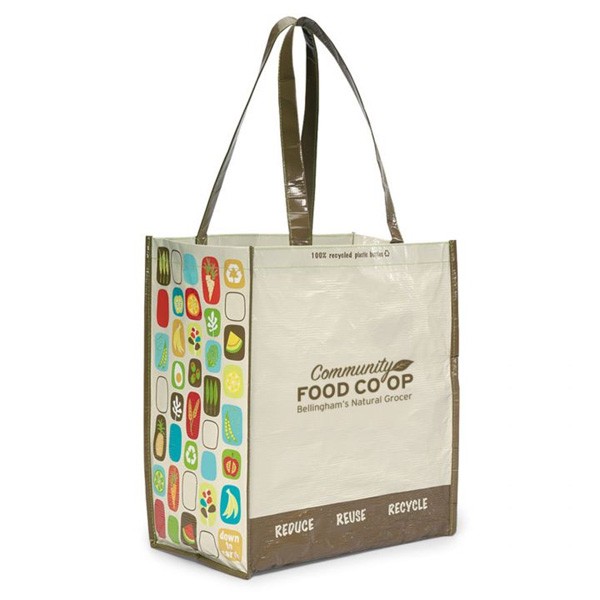 Laminated Recycled Shopper Custom Laminated Shopping Tote 4AllPromos