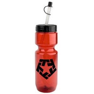 Translucent 22 oz Bike Bottles - straw/tip lid Promotional Custom Imprinted With Logo Translucent 22 oz Bike Bottles - straw/tip lid Promotional Custom Imprinted With Logo
