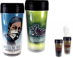 16 oz Elite Tumbler - black lid Promotional Custom Imprinted With Logo