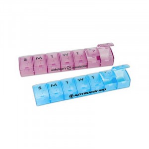 Weekly Pill Dispenser Promotional Custom Imprinted With Logo