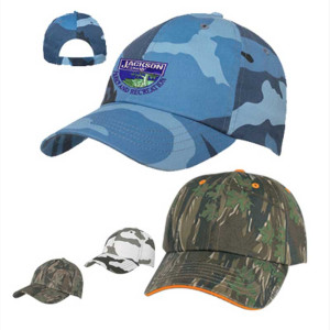 Embroidered Camouflage Cap Promotional Custom Imprinted With Logo