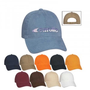 Washed Cotton Cap Promotional Custom Imprinted With Logo Washed Cotton Cap Promotional Custom Imprinted With Logo