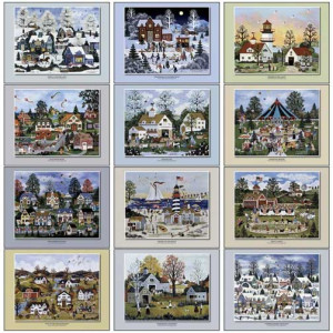 Premium Appointment Calendar - Folk Art Promotional Custom Imprinted With Logo