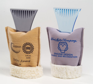 Deluxe Suede Ice Scraper Mitt Promotional Custom Imprinted With Logo