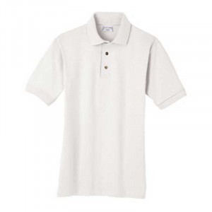 Anvil Cotton Deluxe Sport Shirt - White Promotional Custom Imprinted With Logo