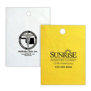 9" x 12" Litter and Doorknob Bag Promotional Custom Imprinted With Logo