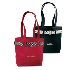 Polka Dot Tote Promotional Custom Imprinted With Logo Polka Dot Tote Promotional Custom Imprinted With Logo