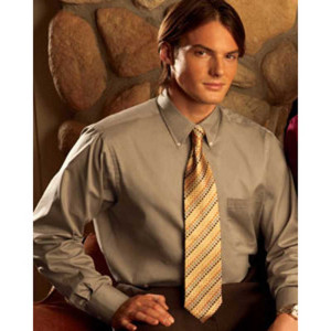 Van Heusen Long-Sleeve Dress Twill Promotional Custom Imprinted With Logo