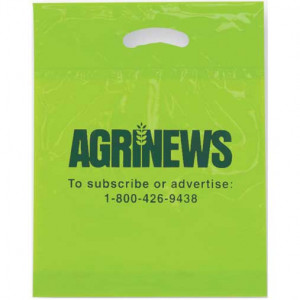 Biodegradable Fold Over Die Cut Bag - Promotional Custom Imprinted With Logo