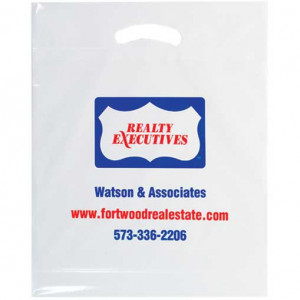 Biodegradable Fold Over Die Cut Bag - Promotional Custom Imprinted With Logo