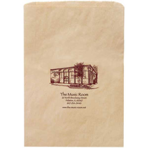 6 1/4 x 9 1/4 Merchandise Bag Promotional Custom Imprinted With Logo