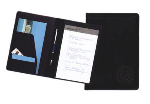 Pacesetter Junior Leather Folder - Debossed Promotional Custom Imprinted