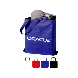Economy Extra Wide Tote Bag Promotional Custom Imprinted With Logo