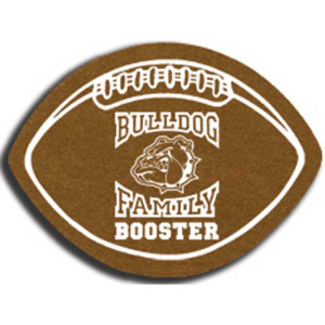 Football - Faux Suede Coaster Promotional Custom Imprinted With Logo