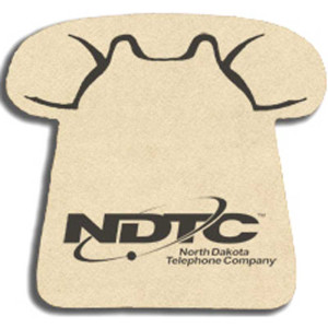 Telephone - Faux Suede Coaster Promotional Custom Imprinted With Logo