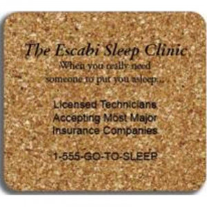Square - King Size Cork Coaster Promotional Custom Imprinted With Logo