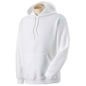 Fruit of the Loom Pullover Hooded Sweatshirt - White Promotional Custom Imprinted With Logo
