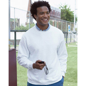 Fruit of the Loom Crew Neck Sweatshirt - White Promotional Custom Imprinted With Logo