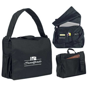 Recycled P.E.T. Messenger Bag Promotional Custom Imprinted With Logo