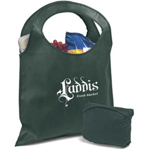Eco-Friendly Pocket Foldable Non-Woven Tote Bag Custom Imprinted With Logo
