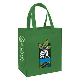 Go Green Economy Tote Bag with Full Color Logo Promotional Custom Imprinted