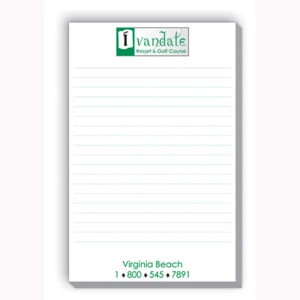 5-3/8" x 8-3/8" 4-Color Process Scratch Pad Promotional Custom Imprinted Logo