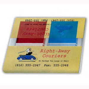 Double Flag Dispenser - 4 Color FREE Promotional Custom Imprinted With Logo