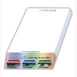 Straight Ad Angle Sticky Notepads - 4 Color FREE Promotional Custom Imprinted With Logo