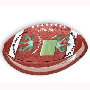 Plastic Molded Flag Dispenser - Football Promotional Custom Imprinted With Logo