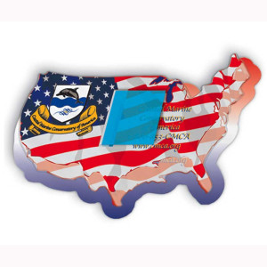 Plastic Molded Flag Dispenser - USA Promotional Custom Imprinted With Logo Plastic Molded Flag Dispenser - USA Promotional Custom Imprinted With Logo