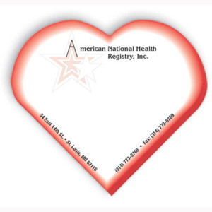 Large Heart Shaped Sticky Notepads - 25 Sheets - 4 Color FREE Promotional Custom Imprinted With Logo Large Heart Shaped Sticky Notepads - 25 Sheets - 4 Color FREE Promotional Custom Imprinted With Logo
