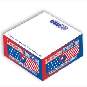 3-1/2" Non-Adhesive Half Cube - 250 Sheets Promotional Custom Imprinted