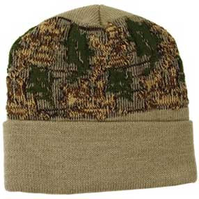 Embroidered Advantage Timber Camo Knit Cap Promotional Custom Imprinted With Logo