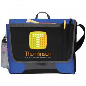 Tri-Pocket Flap Messenger Promotional Custom Imprinted With Logo