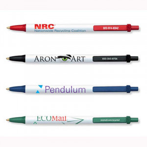 BIC Clic Stic Ecolutions Pen made with Recycled Plastic Promotional Custom Imprinted With Logo