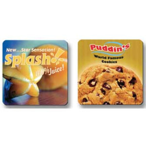 3-1/2" Square Fabric Surface Mouse Pad - 1/8 thick Promotional Custom Imprinted With Logo