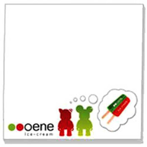 4" x 4" Sticky Notepads - 50 Sheets - 4 Color Promotional Custom Imprinted Logo