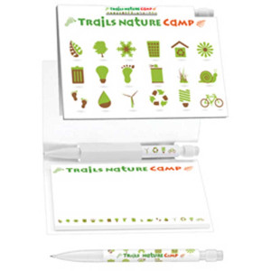 Booklet with Sticky Notepad & BIC Clic Stic Mini Pen Promotional Custom Imprinted With Logo Booklet with Sticky Notepad & BIC Clic Stic Mini Pen Promotional Custom Imprinted With Logo