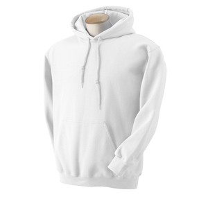 Gildan 50/50 Hooded Pullover - White Promotional Custom Imprinted With Logo Gildan 50/50 Hooded Pullover - White Promotional Custom Imprinted With Logo