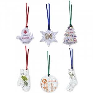 Printed Seed Paper Ornaments, Favors and Seed Paper Shapes Promotional Custom Imprinted With Logo
