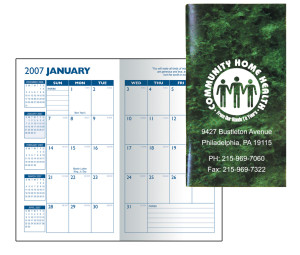 Economy Monthly Pocket Planner Promotional Custom Imprinted With Logo