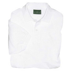 Outer Banks Ringspun Cotton/Poly Polo - White Promotional Custom Imprinted With Logo Outer Banks Ringspun Cotton/Poly Polo - White Promotional Custom Imprinted With Logo