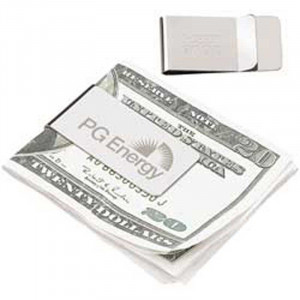 Chrome Money Clip Promotional Custom Imprinted With Logo