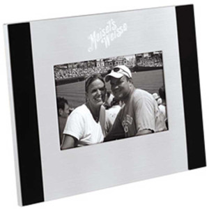 4"x6" Brushed Aluminum & Black Frame Promotional Custom Imprinted With Logo 4"x6" Brushed Aluminum & Black Frame Promotional Custom Imprinted With Logo