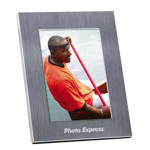Brushed Matte Aluminum Frame 5"x7" Promotional Custom Imprinted With Logo Brushed Matte Aluminum Frame 5"x7" Promotional Custom Imprinted With Logo