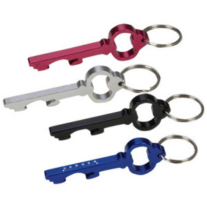 Key Shape Bottle Opener Key Ring Promotional Custom Imprinted With Logo
