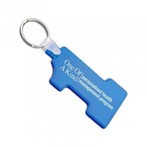 Soft Squeezable Key Tag - Number One Shaped Custom Imprinted With Logo